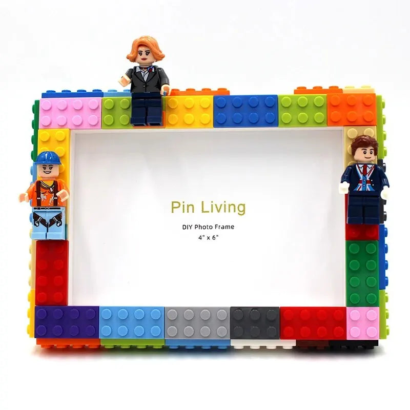 DIY Clourful Building Blocks Photo Frame For Home Decoration Creative Family Activity& Educational Gift