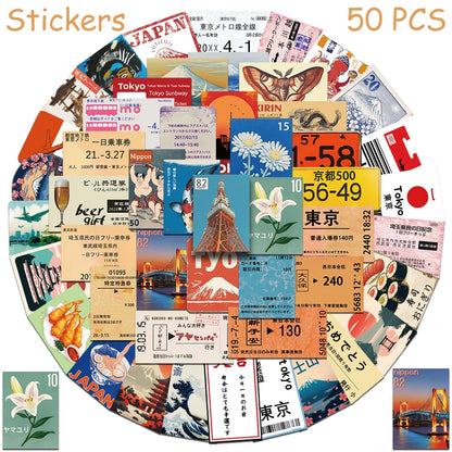 Japan Travel Deco Stickers