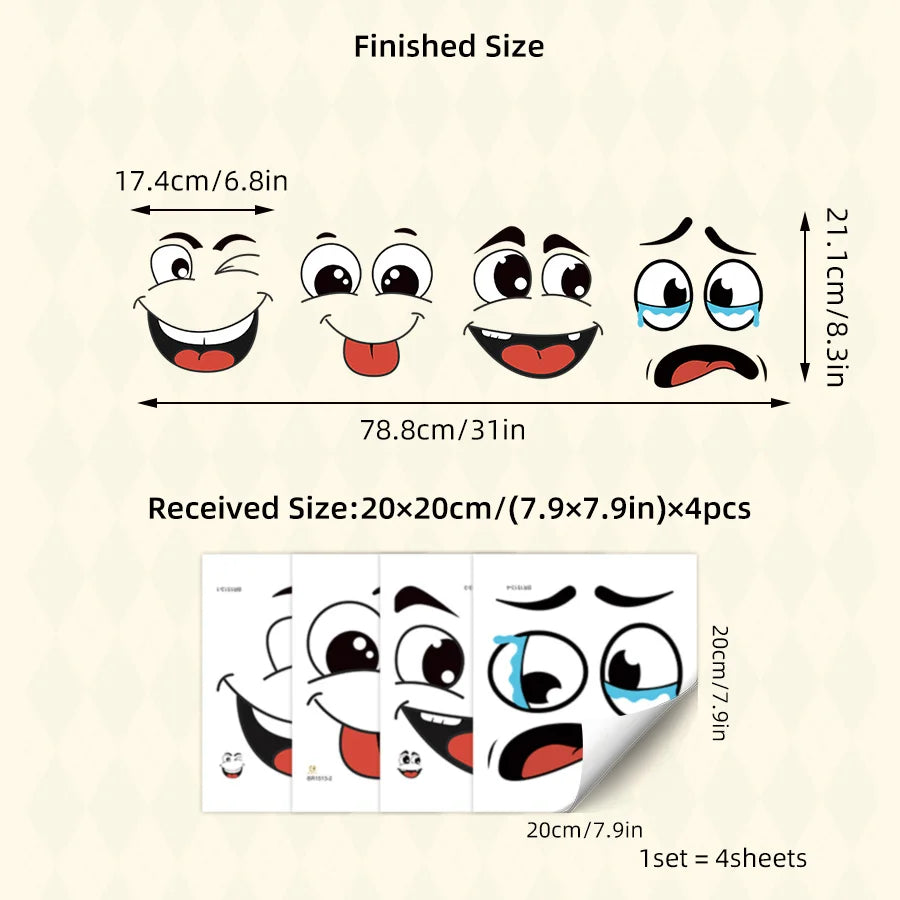 Cute Face Deco Stickers