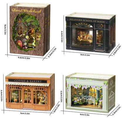 DIY Miniature Doll House 3D Puzzle Small House Assembly Building Model Kit Toys Home With Furniture Lighting Wooden Crafts Gifts