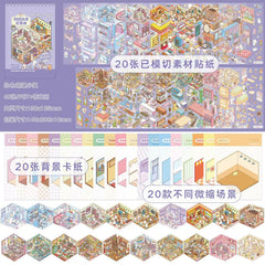3D Landscape Sticker Book