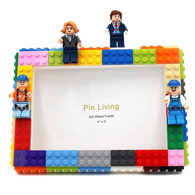 DIY Clourful Building Blocks Photo Frame For Home Decoration Creative Family Activity& Educational Gift
